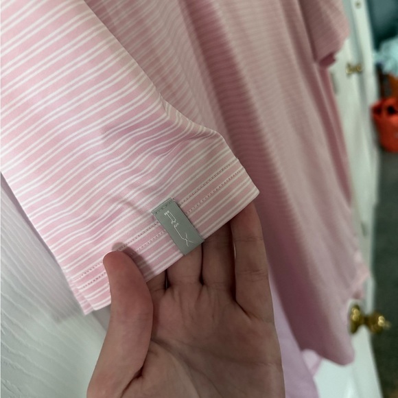 RLX Pink Striped Men's Polo - Picture 2 of 4